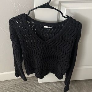 American Eagle Outfitters Dark Gray Knit Sweater